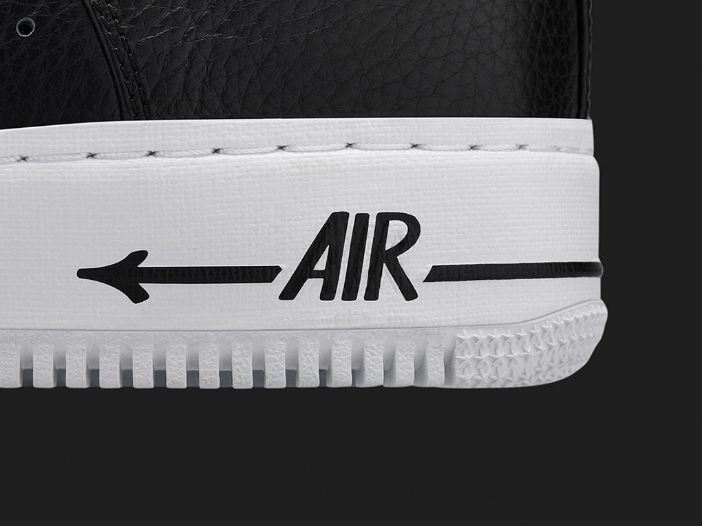 Eric Haze Nike Air Force 1 blackbooks heel